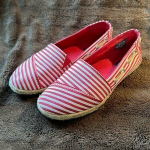 NAUTICA Rudder 2 Red and White Stripe Espadrille Size 6